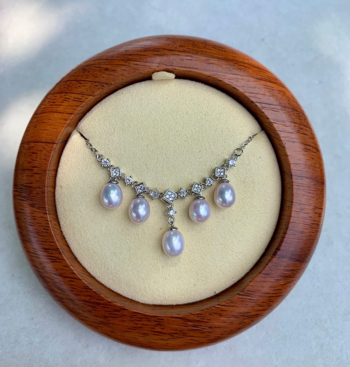 Lustrous Pearl Drop Strand Necklace