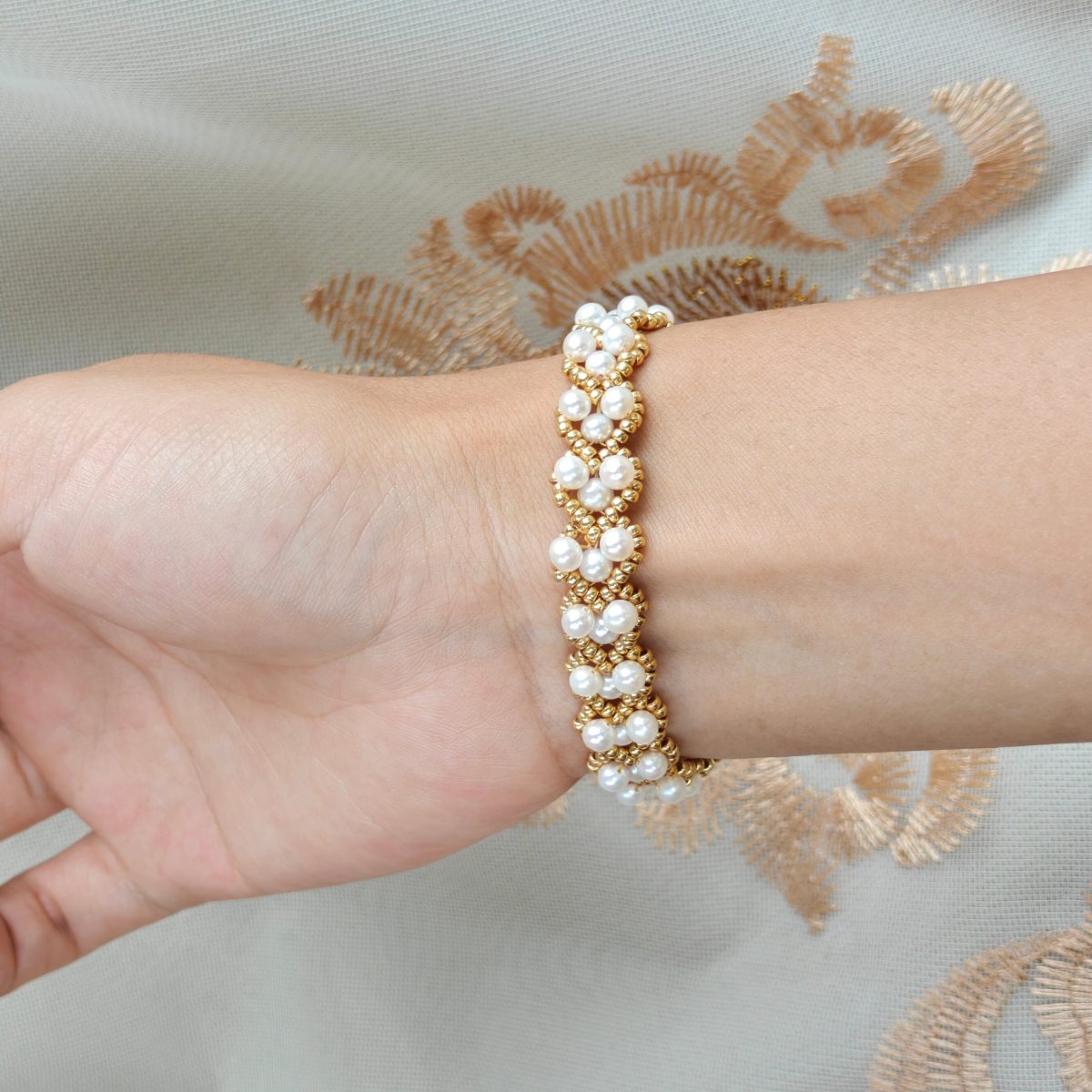 2025 Pearl Sweetheart Bracelet – Handmade with natural pearls, Miyuki beads and alloy accessories