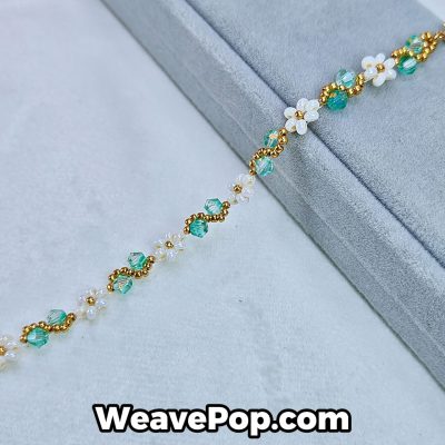 daisy flower bead bracelet kit B001 – seed bead design