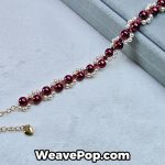 ruby pearl crystal bead bracelet kit B024 – crystal pearls and rhinestones design