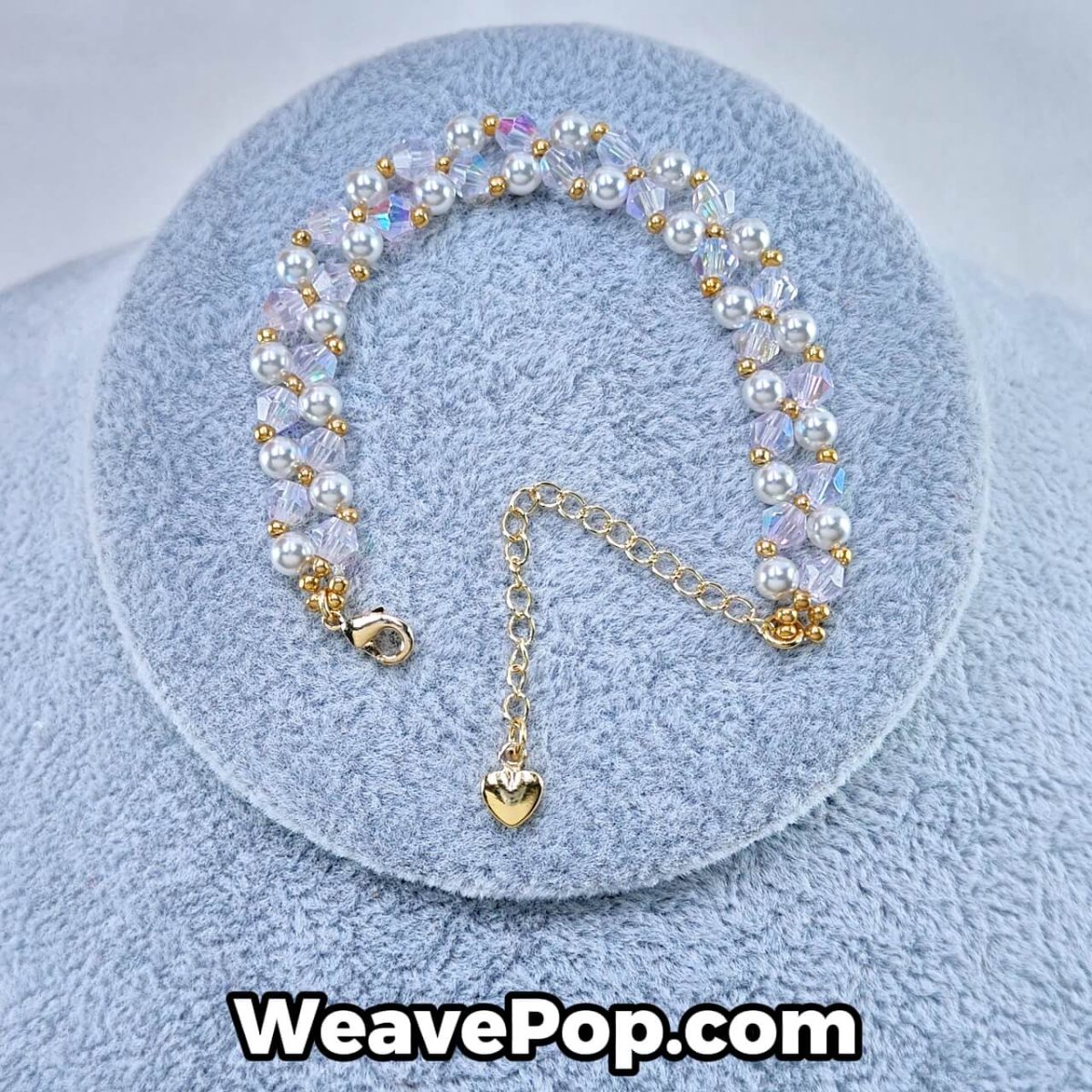 B002 crystal pearl diamond bead bracelet kit image