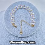 B002 crystal pearl diamond bead bracelet kit image