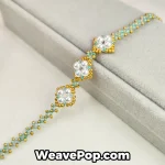 Pearl diamond weave bead bracelet kit B028 – main image