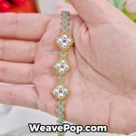 Pearl bead bracelet DIY kit B028 – detail image