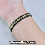 black and gold beaded bracelet on wrist – bead bracelet kit B035