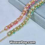 pastel pearl bead bracelet kit B040 – Blossom Pink and Mint Meadow designs
