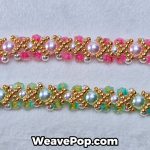 close-up pastel bead bracelet details – B040 pearl and diamond bead kit