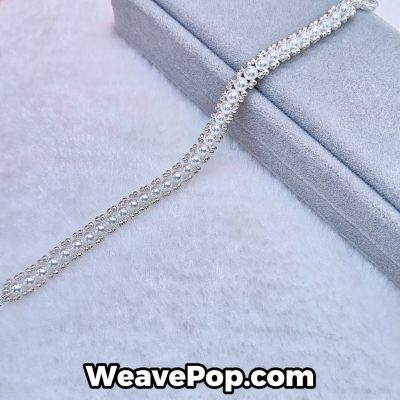 Swarovski pearl bead bracelet kit B047 – woven pearl bracelet design