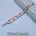 B049 Christmas Daisy bead bracelet kit – product photo