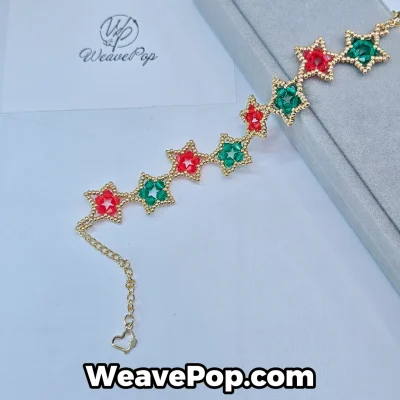 Bead Bracelet Kit B051 Holly Star five-point star bracelet with k9 crystal beads