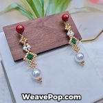 christmas crystal pearl earring making kit E001 – flat lay close-up