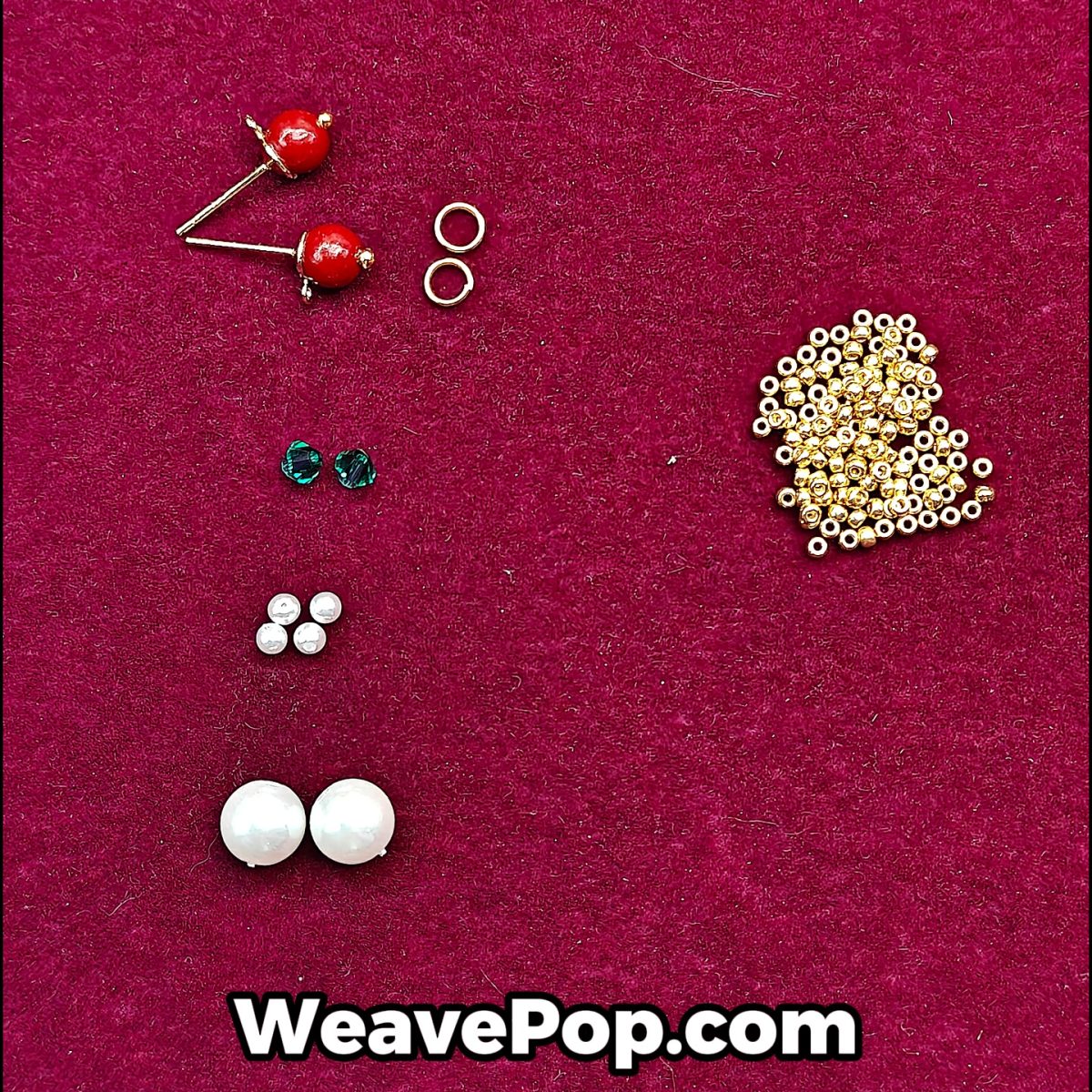 earring making kit E001 – Miyuki beads Swarovski crystals pearls components