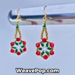 christmas snowflake beaded earring making kit E002 – hanging display