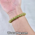 Woven bead bracelet kit B038 – bracelet wearing photo 1