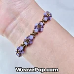 Purple bead bracelet kit B055 bracelet worn on wrist