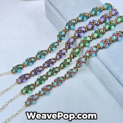 Bracciale intreccio a V bicolore