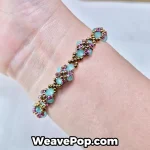 Pink bead bracelet kit B055 bracelet worn on wrist