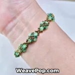 Green bead bracelet kit B055 bracelet worn on wrist