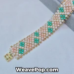 bead bracelet kit B059 white crystal pearl flat lay