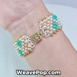 crystal pearl bead bracelet kit white wearing example