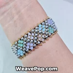 bead bracelet kit B059 black worn on wrist