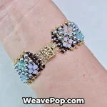 geometric bead bracelet kit black wearing example