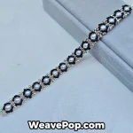 Black pearl beaded bracelet kit flat lay B066