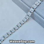 White pearl beaded bracelet kit flat lay B066