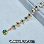 Gold pearl bicone bead bracelet kit flat lay – B068
