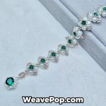 Silver pearl bicone bead bracelet kit flat lay – B068