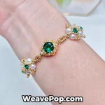 Elegant gold pearl bracelet close up – DIY bead bracelet kit