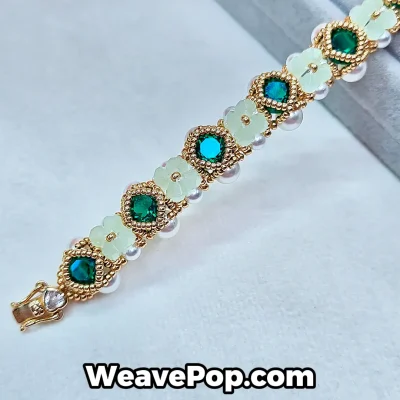 pearl cz beaded bracelet kit diy jewelry